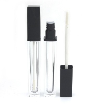 Slim square lip gloss containers with wand