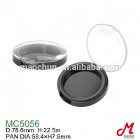 Clear cap compact powder packaging plastic