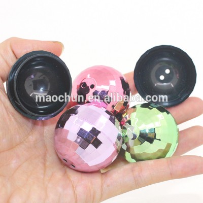 Egg ball shaped lip balm container with hole for rope