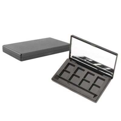 8 Colors empty compact black eyeshadow container palette