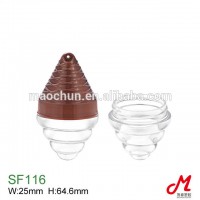 Ice cream shaped plastic lip jelly container case packaging