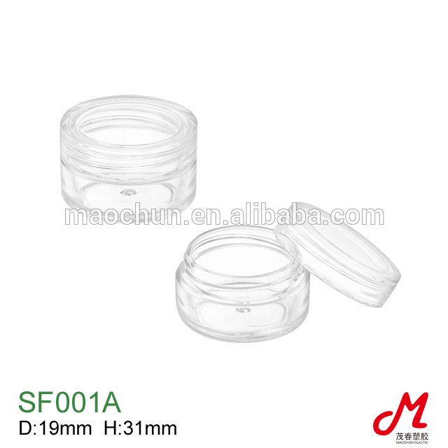 SF001B 5g small plastic cosmetics cream empty jar