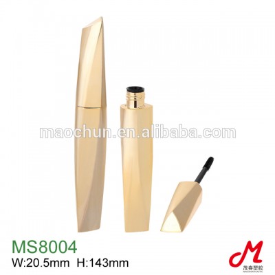 Gold triangle mascara plastic bottle